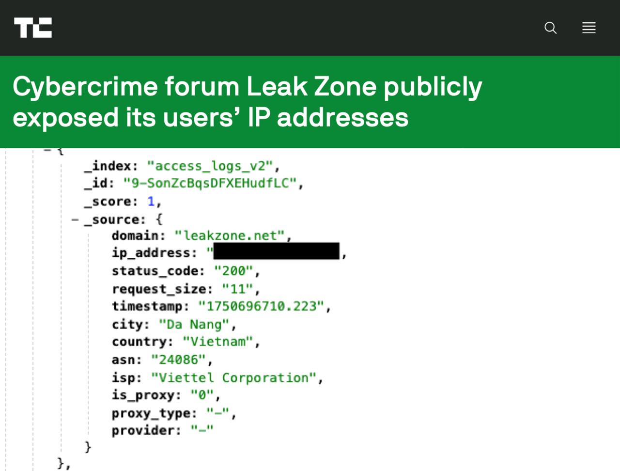 Хакеры выдали себя Разработчики LeakZone, платформы, занимающейся продажей украденных баз данных, упустили важный момент — они забыли зашифровать свою собственную базу данных. В результате информация о пользователях стала доступна в сети. Теперь в режиме реального времени можно было наблюдать за активностью 109 тысяч IP-адресов. Что, у них тоже атмосфера расслабленности на рабочем месте?