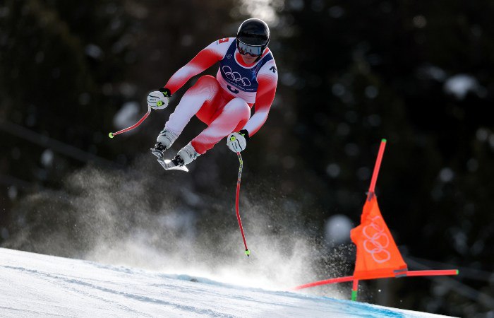Швейцарский горнолыжник Франьо фон Алльмен стал первым чемпионом ОИ 2026 Он завоевал золото Олимпиады 2026 в Италии в скоростном спуске Фото Dustin Satloff Getty Images interfaxonline