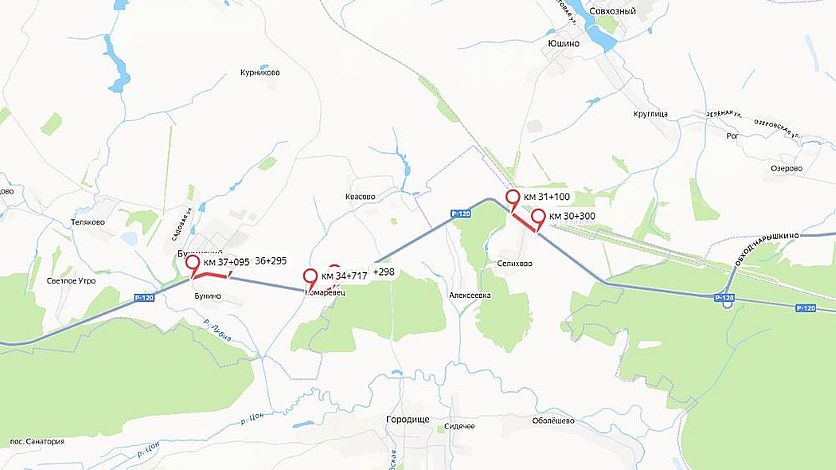 На федеральной трассе Р 120 Орёл Брянск в Орловской области временно отключат освещение До 1 мая 2026 года без света останутся участки дороги 30 31 км деревня Селихово 36 37 км деревня Бунино и 34 км посёлок Комаревец Это связано с капитальным ремонтом трассы Вести Орел в Telegram в МАХ