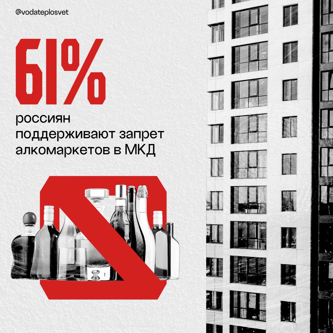 Жители против алкомаркетов в жилых домах Исходя из данных ВЦИОМ, 54% россия высказались против. Недовольство растет с числом таких точек: при одном-двух — негатив у 43–48%, при четырех и более — у 61%. Главные причины — шум, мусор и чувство небезопасности. Каждый третий жалуется на громкие звуки по ночам, каждый четвертый — на агрессивное поведение. В Госдуму уже внесли законопроект: алкомаркеты хотят убрать на расстояние не менее 100 метров от жилых домов и соцучреждений. А вы против или за алкомаркеты в МКД? Пишите в комментарии Написать Чат Подписаться