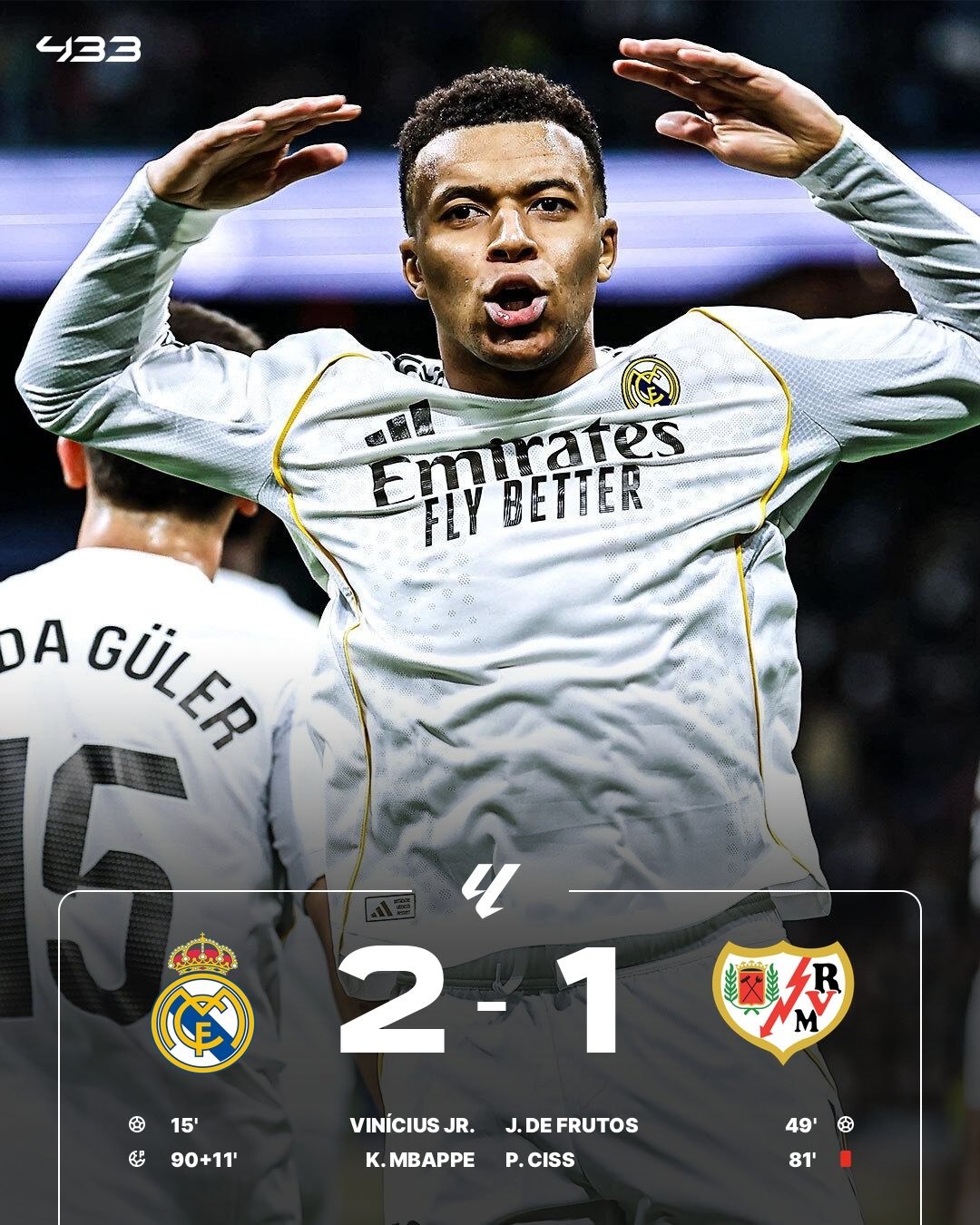 Реал побеждает Райо в дерби за счет гола с пенальти назначенного на последней минут компенсированного времени