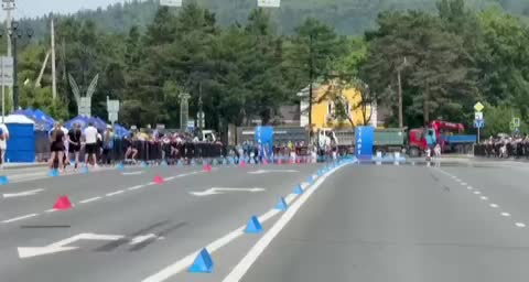 Виктория Лукашова победила в спринте на Кубке России по лыжероллерам в Южно-Сахалинске