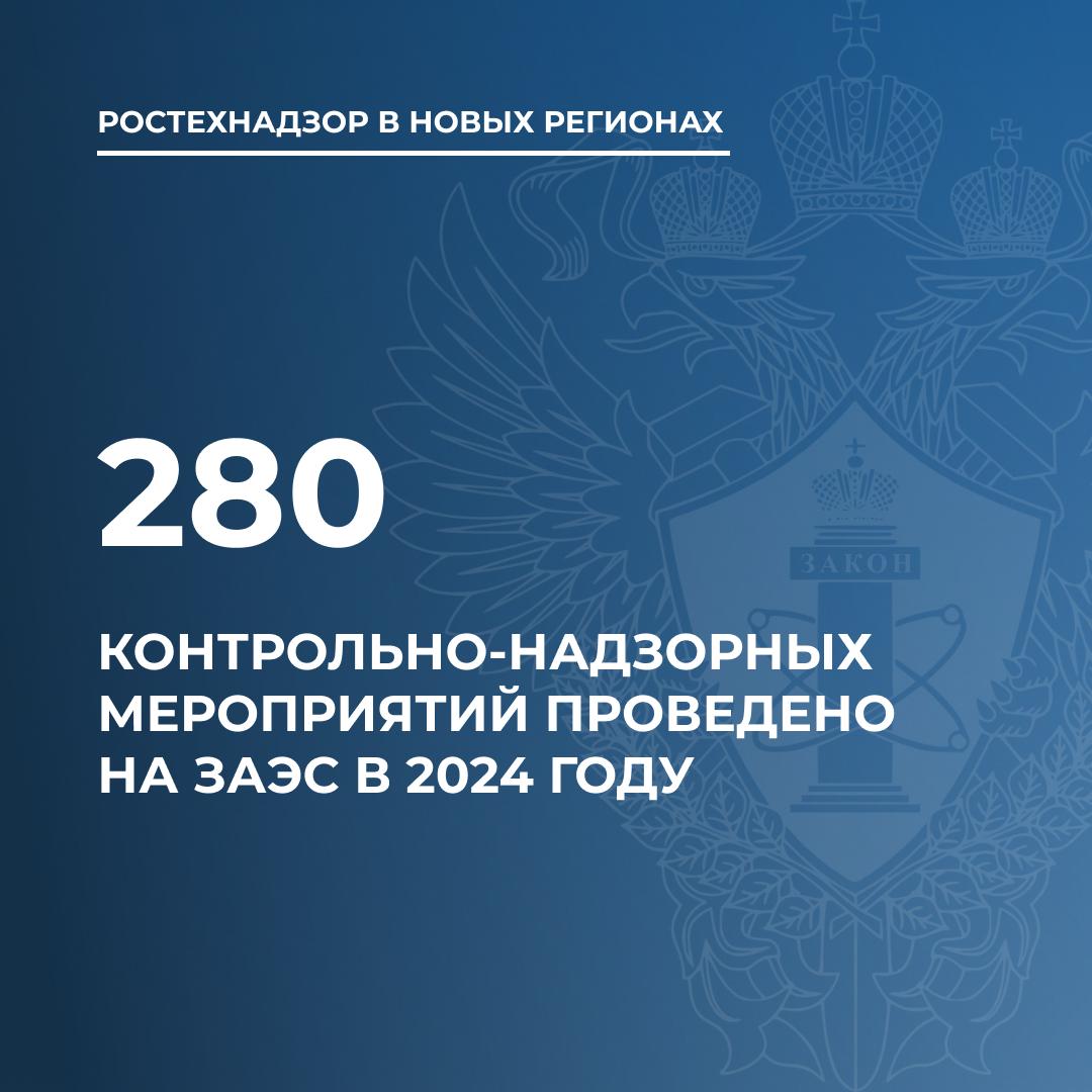 Состояние инфраструктуры Запорожской АЭС стабильное  Федеральная служба по экологическому, технологическому и атомному надзору заявила о стабильном состоянии инфраструктуры Запорожской атомной электростанции. С начала 2024 года на ЗАЭС было проведено более 280 контрольно-надзорных мероприятий. Более 80% из них связаны с использованием атомной энергии, остальные — с безопасностью гидротехнических сооружений станции.  В ведомстве уточнили, что в условиях непрекращающихся обстрелов со стороны Украины, персонал ЗАЭС прикладывает максимальные усилия для ликвидации последствий атак беспилотных летательных аппаратов. При этом сотрудники полностью готовы к нештатным ситуациям, что подтверждается как результатами тренировок, так и в реальных ситуациях.  Запорожская АЭС, включающая шесть энергоблоков суммарной мощностью 6 ГВт, является самой крупной атомной станцией в Европе. В феврале 2022 года взята под контроль Вооруженными силами РФ. Спустя восемь месяцев объекты ЗАЭС приняты в федеральную собственность.    , ОК и ВКонтакте   Полезные истории