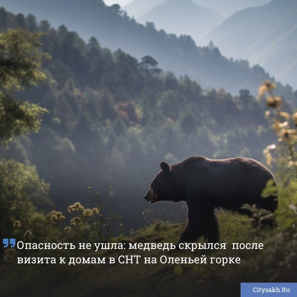 В СНТ на Оленьей горке в Сахалинской области продолжаются поиски медведя который все еще свободно передвигается по территории заставляя местных жителей быть предельно осторожными   citysakh ru news 122137