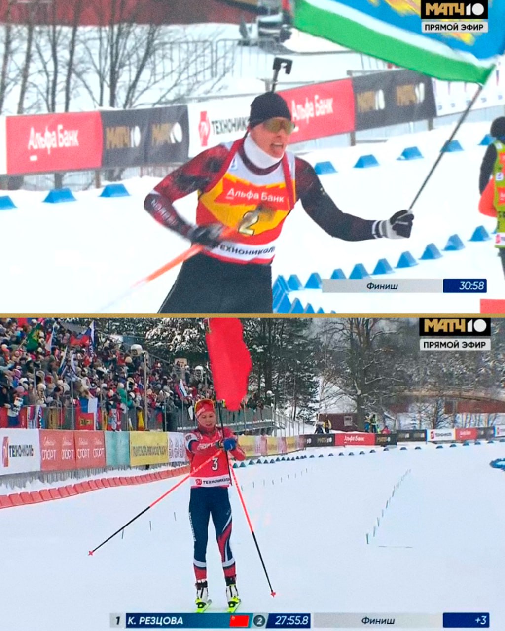 Две победы с флагом Бажин и Резцова сегодня на уверенном Мухамедзянов второй По итогам спринта он не попал даже в топ 10 Третий Халили А Домичек отыграл 29 позиций Вау У женщин Халили снова с серебром Наталия Шевченко забрала бронзу с ШЕСТЬЮ промахами Сливко не повезло Отстреляла чисто но по чужой мишени Итог только 14 е место Зимние деньки в Дёмино Насладились ими с biathlon match