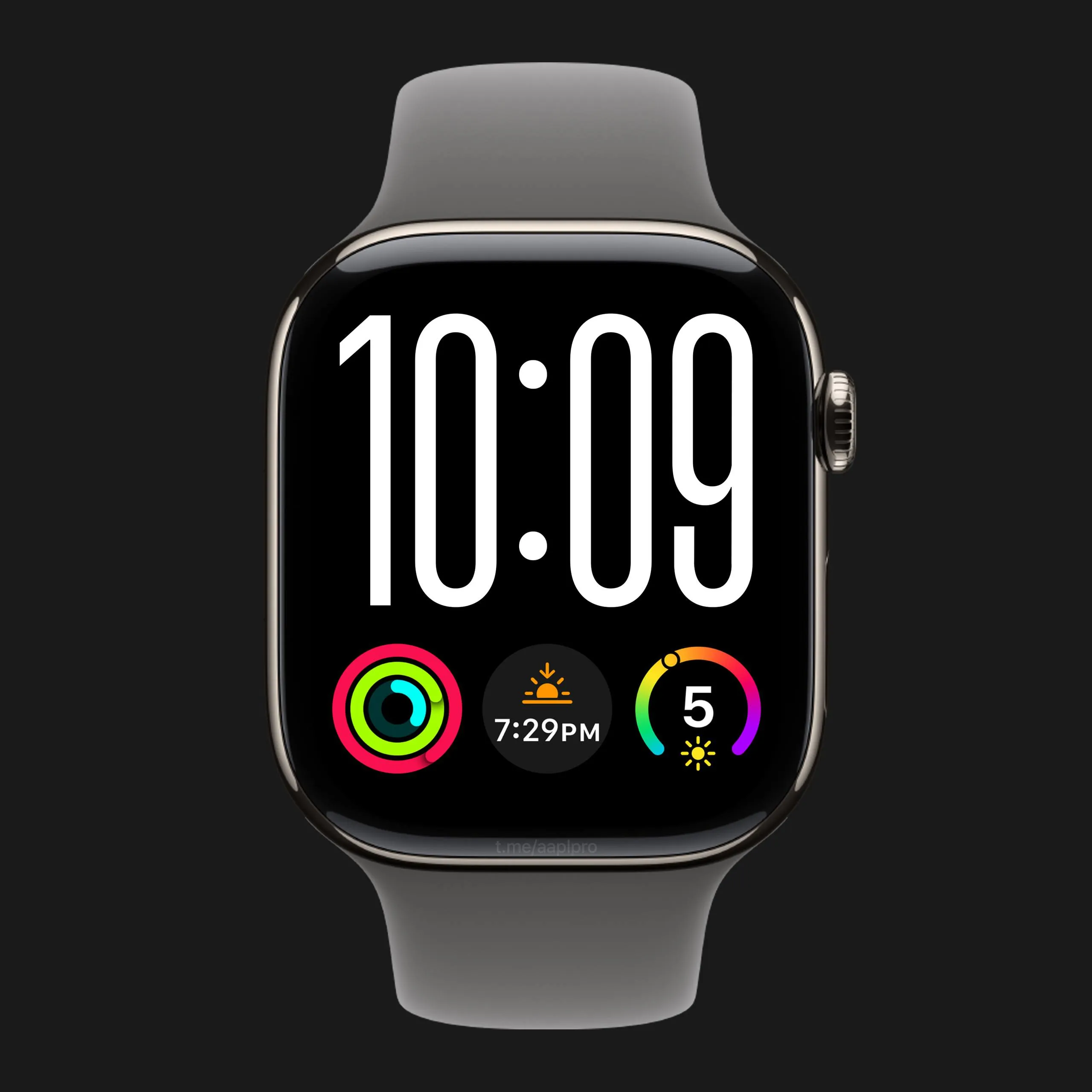 В watchOS 27 будет представлена новая версия циферблата Модули вдохновленная циферблатом Модульный Ultra но адаптированная под все последние поколения WATCH Циферблат будет отображать время крупными цифрами на 2 3 экрана а под ним будут располагаться три настраиваемых круглых расширения слухи