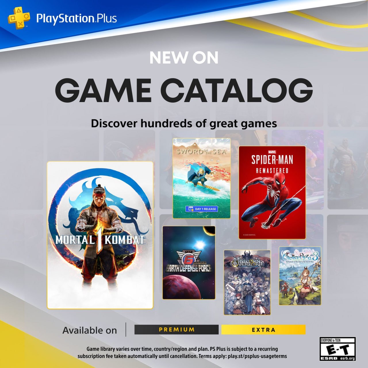 PlayStation радует игроков новыми тайтлами в подписке Plus Обладатели Extra получат: • Mortal Kombat 1 • Marvel s Spider-Man • Earth Defense Force 6 • Sword of the Sea выходит 19 августа • Unicorn Overlord • Atelier Ryza 3: Alchemist of the End & the Secret Key • Indika • Harold Halibut • Coral Island Для богатых обладателей Deluxe и Premium дополнительно завезут: • Resident Evil 2 • Resident Evil 3: Nemesis
