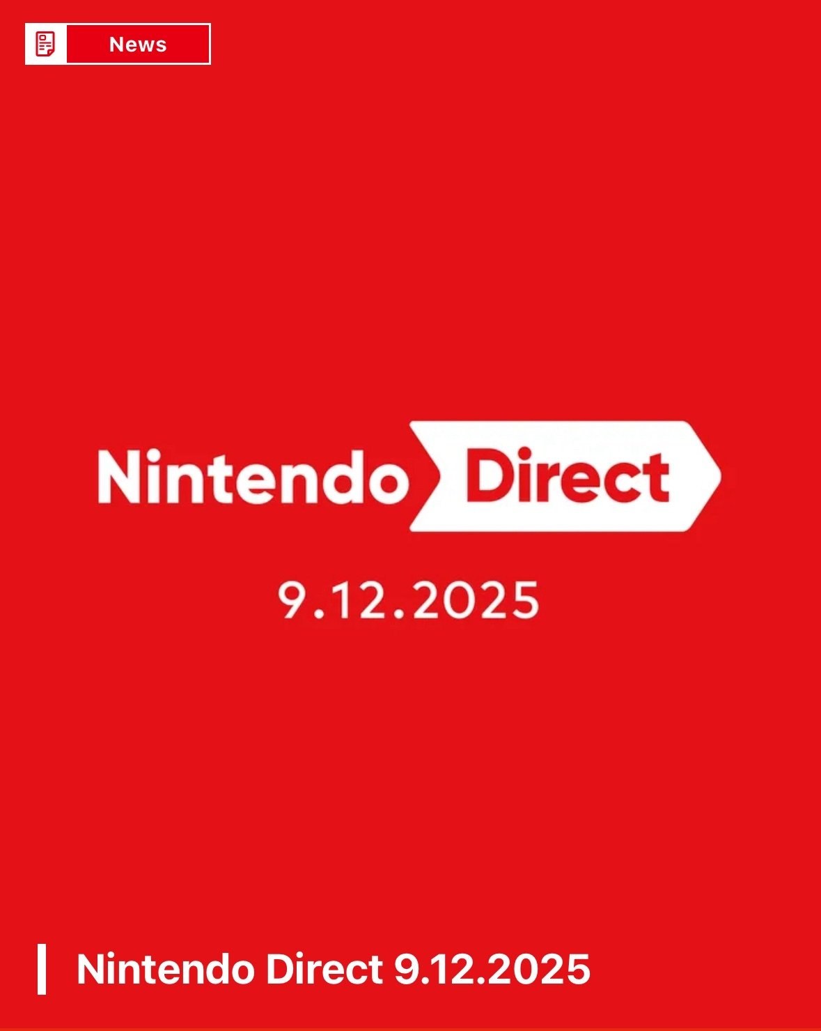 Новый Nintendo Direct пройдёт 12 сентября в 16 00 по МСК