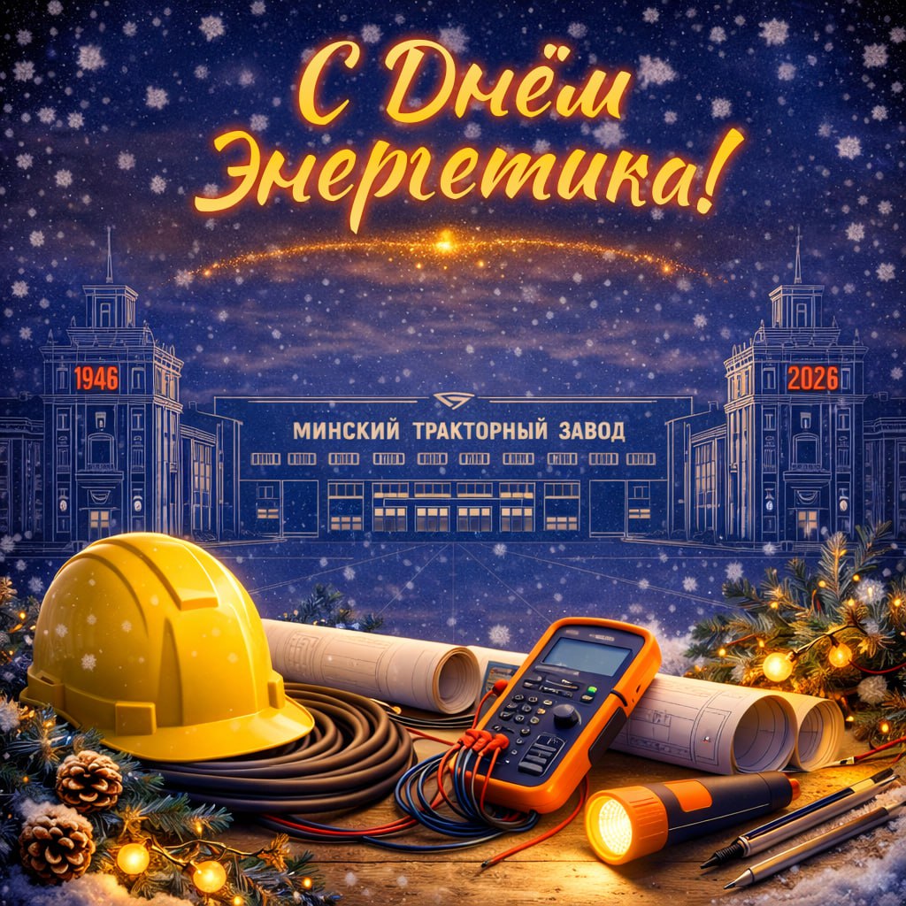 День энергетика отмечают в Беларуси Президент Александр Лукашенко поздравил работников и ветеранов энергетической отрасли Мы присоединяемся к поздравлениям всех причастных к этому празднику сотрудников Минского тракторного завода Спасибо за свет и тепло которые вы ежедневно дарите заводу Поздравляем
