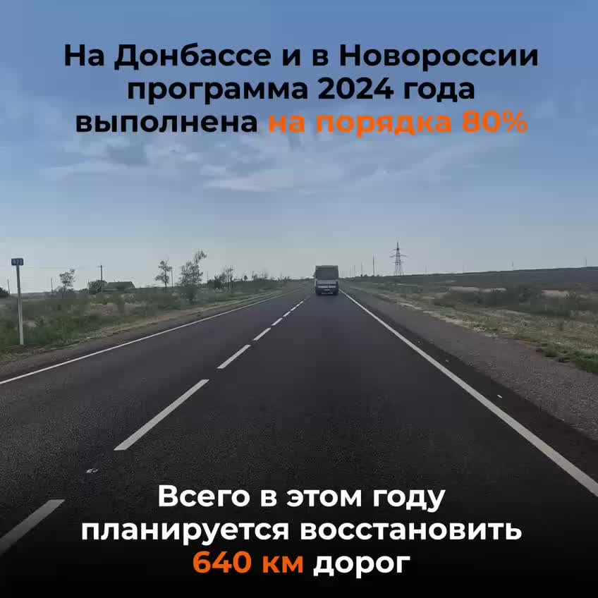 Госкомпания «Автодор» завершит программу восстановления дорог в новых регионах досрочно