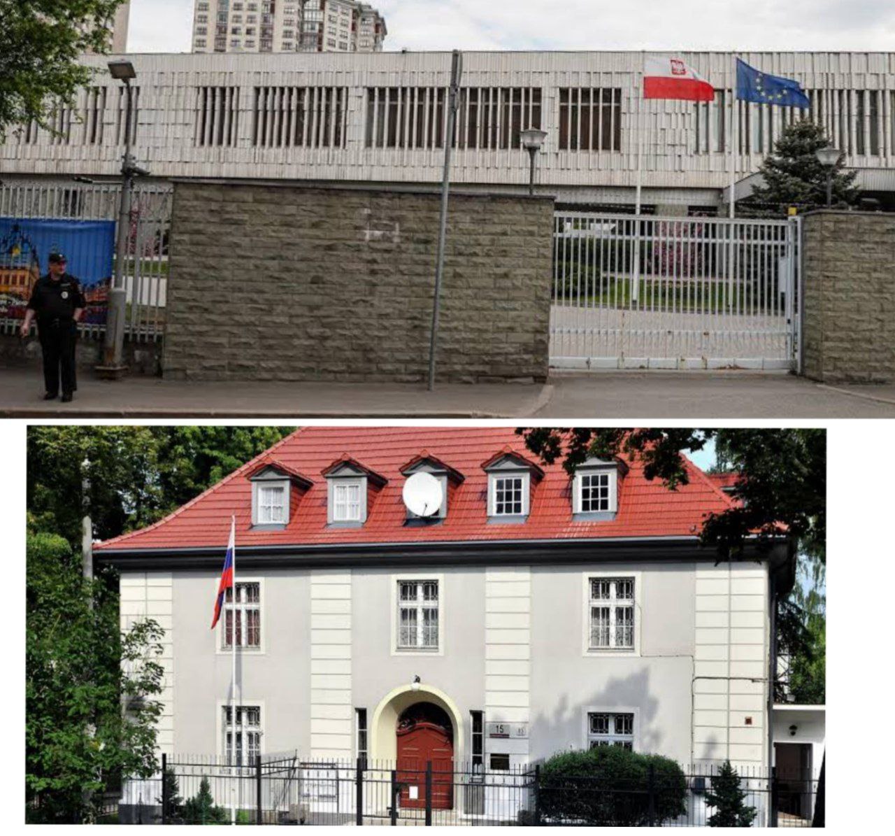 Чиновники из Гданьска в Польше пытались захватить здание генконсульства России но их не впустили внутрь сообщает телеканал Polsat Была предпринята попытка принять в собственность здания но никто не открыл чиновникам двери цитирует телеканал руководителя пресс службы администрации города Изабелу Козицкую Прус МИД Польши отозвал согласие на его работу Это было последнее российское консульство в этой стране В посольстве России в Польше заявили что данное здание расположенное на улице Батория в Гданьске принадлежит Российской Федерации и что после прекращения деятельности консульства в нем останутся административно технический сотрудник посольства В свою очередь польские власти утверждают что здание уже принадлежит польскому государству Если Россия заберет огромное здание посольства Польши в элитном районе метро Белорусская то может получиться непропорционый размен Скорее всего одна земля нынешнего посольства Польши стоит дороже всего российского здания t me banksta 84470