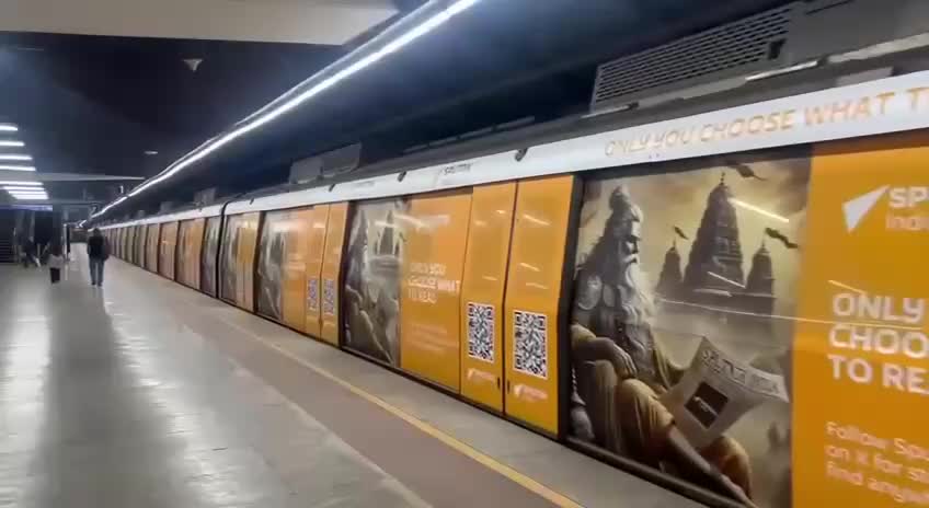 Sputnik India запускает фирменный поезд в метро Нью-Дели