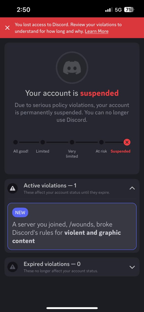 Discord начал массово БАНИТЬ юзеров площадка удаляет аккаунты из за безумных требований цензуры в Великобритании и Австралии Уже сейчас банят десятки тысяч аккаунтов каждый месяц Могут забанить даже ЗА ШУТКИ про возраст юзера чуваку прилетел блок за фразу мне 12 Больше нельзя шутить и обсуждать национальности ориентацию просто не стоит даже заводить разговор на такие темы Удалённые аккаунты теперь нельзя вернуть Discord обновили правила апелляции У геймеров сегодня траур