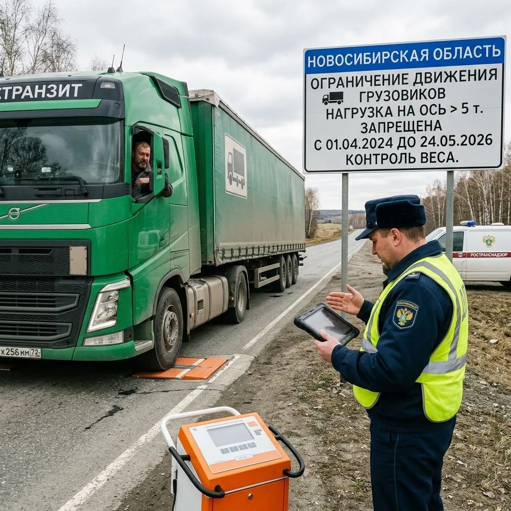В Новосибирской области до 24 мая 2026 года ограничили движение грузовиков В Новосибирской области до 24 мая 2026 года вводится ограничение на движение грузовиков с нагрузкой на ось более 5 тонн для защиты дорог Усилен контроль за перегруженными грузовиками с использованием стационарных и мобильных весов Ограничения не касаются транспорта с социально значимыми грузами пассажирского транспорта и спецмашин Для остальных грузовиков действуют транзитные коридоры через Новосибирск и основные маршруты области обеспечивающие объезд Для остальных грузовиков не подпадающих под исключения организованы специальные транзитные коридоры В Новосибирске маршрут объезда проходит по улицам Хилокская Петухова Советское шоссе Мира Ватутина далее через Бугринский мост на Большевистскую Старое шоссе и Бердское шоссе Также действуют коридоры К 17р Новосибирск Кочки Павлодар К 24 Новосибирск аэропорт Толмачево и маршрут Инская Барышево 39 км а д К 19р
