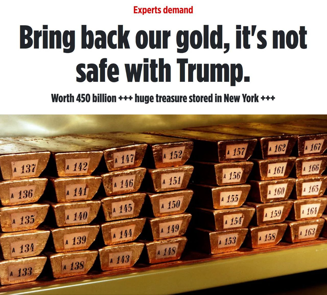 Немецкое золото возвращается домой Германия планирует забрать золотой запас из США ввиду опасений за его сохранность при президенте Дональде Трампе investing investing