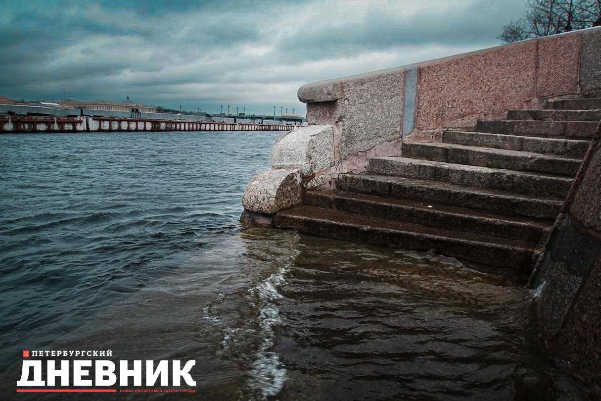 На фоне усиления ветра в Петербурге повысился уровень воды в Неве Петербург сегодня находится во власти юго западного ветра который гонит воду в городские реки и каналы К 10 часам утра уровень воды на набережной Лейтенанта Шмидта приблизился к одному метру и составил 94 см Однако говорить о наводнении в Северной столице рано оно фиксируются на гидропосту Горный институт при превышении отметки в 161 см Фото Игорь Осочников Подписаться на Петербургский Дневник в MAX