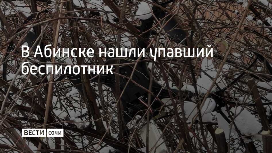 Беспилотник обнаружили перед одним из частных домов в городе Абинске.  На место прибыли специальные службы и полицейские, в данный момент территория оцеплена. Пострадавших и разрушений нет. По предварительным данным оперативного штаба Краснодарского края, в беспилотнике нет взрывоопасной части.