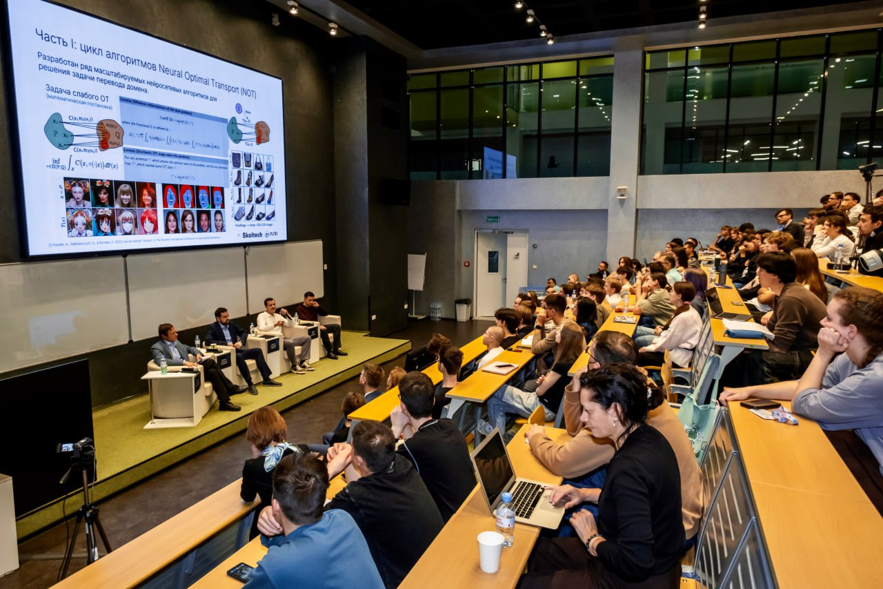 Лауреаты Научной премии Сбера обсудили роль ИИ в исследованиях Учёные Сколтеха Института AIRI ФИЦ ПХФ и МХ РАН рассказали о применении нейросетей в материаловедении и биомедицине создании генеративных моделей для обработки и синтеза изображений Смотреть выступления