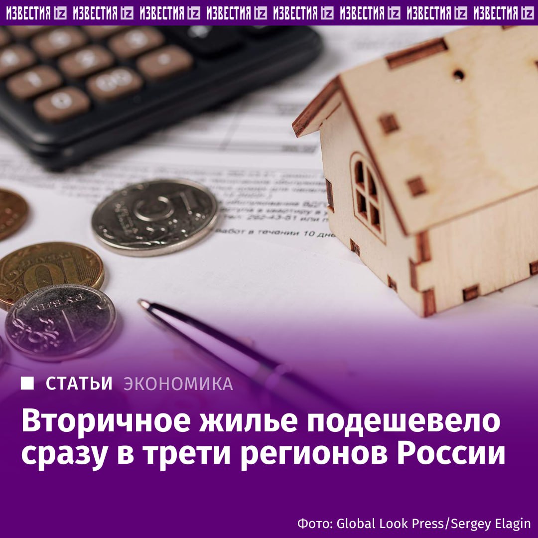 Где дешевле вторичка Вторичное жилье подешевело сразу в трети регионов России Средняя цена за квадратный метр в апреле июне 2025 го по сравнению с I кварталом упала в 27 субъектах из 83 по которым есть данные Это видно из статистики Банка России которую проанализировали Известия Наиболее значительно стоимость снизилась в Калужской области на 10 до 92 тыс Лишь немногим меньше в Краснодарском крае на 9 до 175 5 тыс На 5 цена квадратного метра упала в Мурманской области до 84 тыс за квадратный метр Далее в списке идут Тверская область ЕАО Республики Калмыкия и Тыва следует из данных ЦБ Жилье также подешевело например в Санкт Петербурге Адыгее Карелии Астраханской и Нижегородской области и в Северной Осетии Подробнее читайте в эксклюзивном материале Известий Больше новостей тут МАХ Отправить новость