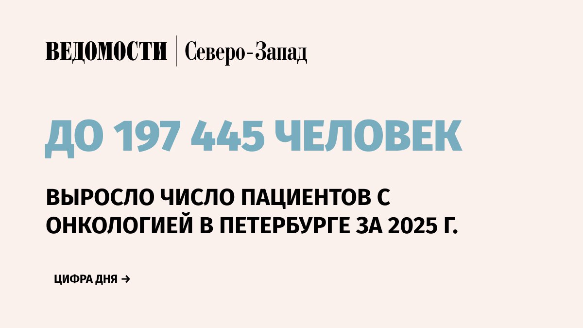 По данным на 1 января 2026 г в Санкт Петербурге под наблюдением у онкологов числилось 197 445 пациентов что на 20 000 человек больше по сравнению с началом 2025 г 176 000 человек Об этом журналистам на пресс конференции 3 февраля рассказал первый заместитель председателя комитета по здравоохранению Санкт Петербурга Дмитрий Мотовилов  Всего по итогам минувшего года было выявлено более 32 000 новых случаев онкологических заболеваний При этом злокачественные опухоли обнаруживают преимущественно среди женщин почти 19 000 новых случаев у женщин против 13 500 у мужчин Уже традиционно первое место среди самых частых онкологических заболеваний занимает рак молочной железы На втором месте другие новообразования кожи Третье место предстательная железа И четвертое место это заболевания трахеи бронхов и легких отметил Мотовилов Telegram Max