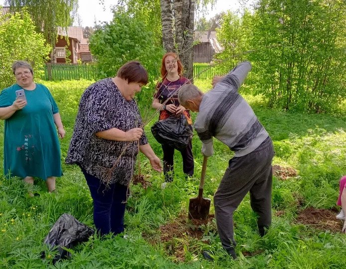 В Поморье в рамках акции «Сад Памяти» у мемориалов появляются яблони и вишни Так, в Виноградовском округе в деревне Шидрово у памятника землякам, погибшим в годы Великой Отечественной войны, активные сельчане посадили кусты сирени и вишни. Сирень появились и у мемориала в деревне Сельцо, а в деревне Яковлевской – клены. В Плесецком округе специалисты лесного хозяйства и волонтеры высаживают сеянцы ели и сосны на землях лесного фонда. Ключевое мероприятие акции «Сад Памяти» прошло в Шалакушском подразделении ООО ПКП «Титан». К сотрудникам предприятия присоединились специалисты лесного хозяйства Плесецкого лесничества и юные активисты эковолонтерского отряда «Любо-зелено». На площади в один гектар они высадили 2,5 тысячи сеянцев сосны с закрытой корневой. Нацпроект «Экологическое благополучие».