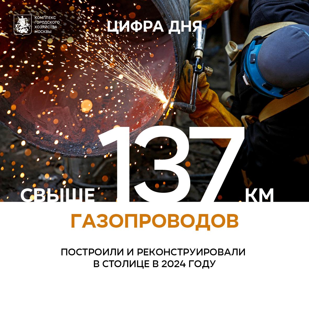 Более 137 км газопроводов построили и реконструировали в Москве в 2024 году    «Сегодня столица занимает лидирующие позиции среди других регионов по обновлению инженерных коммуникаций. Проводимая планомерная работа позволяет обеспечивать надежное и безопасное газоснабжение потребителей, сократить износ сетей. Только в прошлом году построили и реконструировали более 137 километров газовых сетей», – сообщил заместитель Мэра Москвы Петр Бирюков.   Сети, нуждающиеся в обновлении, определяем при помощи приборов неразрушающего контроля. Они позволяют провести диагностику технического состояния, выявить коррозионные и другие изменения без нарушения целостности коммуникаций и отключения потребителей.   Приоритетный метод реконструкции – бестраншейные технологии. Они применяются в условиях плотной городской застройки, чтобы минимизировать разрытия и не повредить коммуникации.  При строительстве и реконструкции газопроводов используются исключительно материалы отечественного производства.   Продолжается оборудование столичных газопроводов запорными устройствами, с помощью которых при необходимости можно дистанционно перекрыть подачу газа за полторы минуты.