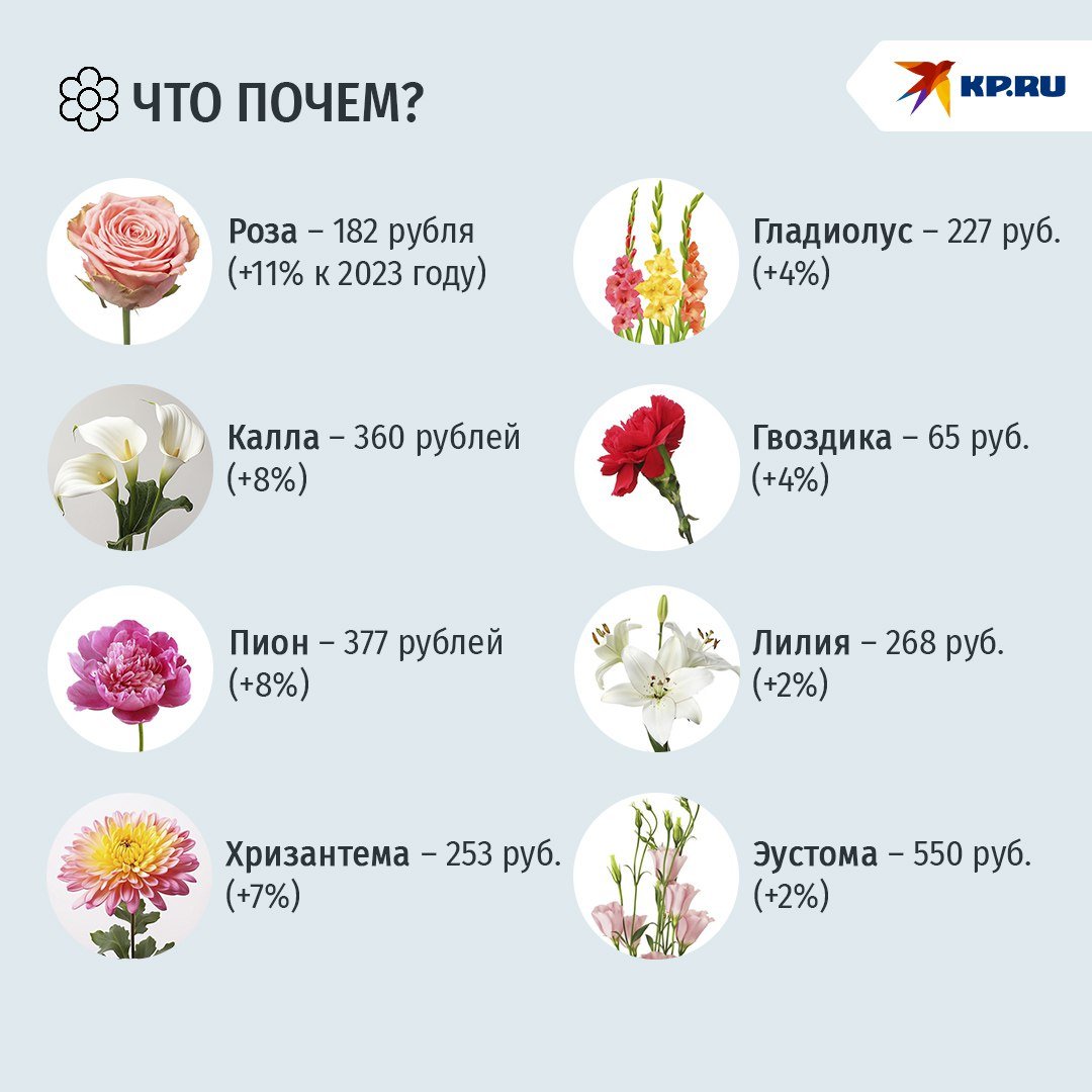 Цветы в России подорожали на 11%: В чем причина  В ноябре 2024 года средняя сумма, затрачиваемая на букет, составила 2567 рублей, – сообщили аналитики компании АТОЛ. То есть за год цветы в России подорожали на 11%.   Одна из причин удорожания – повышение пошли на ввоз импортных цветов. В конце июля правительство страны на 20% повысило таможенные пошлин на поставку цветов из недружественных стран. Что касается производства цветов внутри страны, то это требует много искусственного света, для обеспечения которого необходим либо газ, либо электроэнергия. А газ в этом году подорожал практически на 19%, выросла в 1,5-2 раза стоимость труда, оплата труда тепличниц и цветоводов, занятых в производстве.  При таких условиях цены могли быть еще выше, – считает президент Ассоциации "Теплицы России" Алексей Ситников. – Но цветоводы стараются держать максимально доступную для покупателей стоимость.