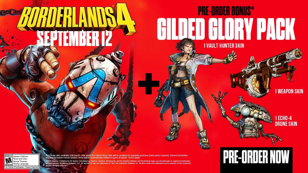 Borderlands 4 точное время релиза если кто то ждал На ПК игра выйдет 11 сентября в 19 53 по Москве а на PlayStation 5 и Xbox Series X S 12 сентября в 07 53 Версия для Switch 2 появится 3 октября в 07 53 Стандартное издание обойдётся в 70 долларов 5700 рублей также будут доступны Deluxe Super Deluxe и Collector s Edition rozetked me news 41352