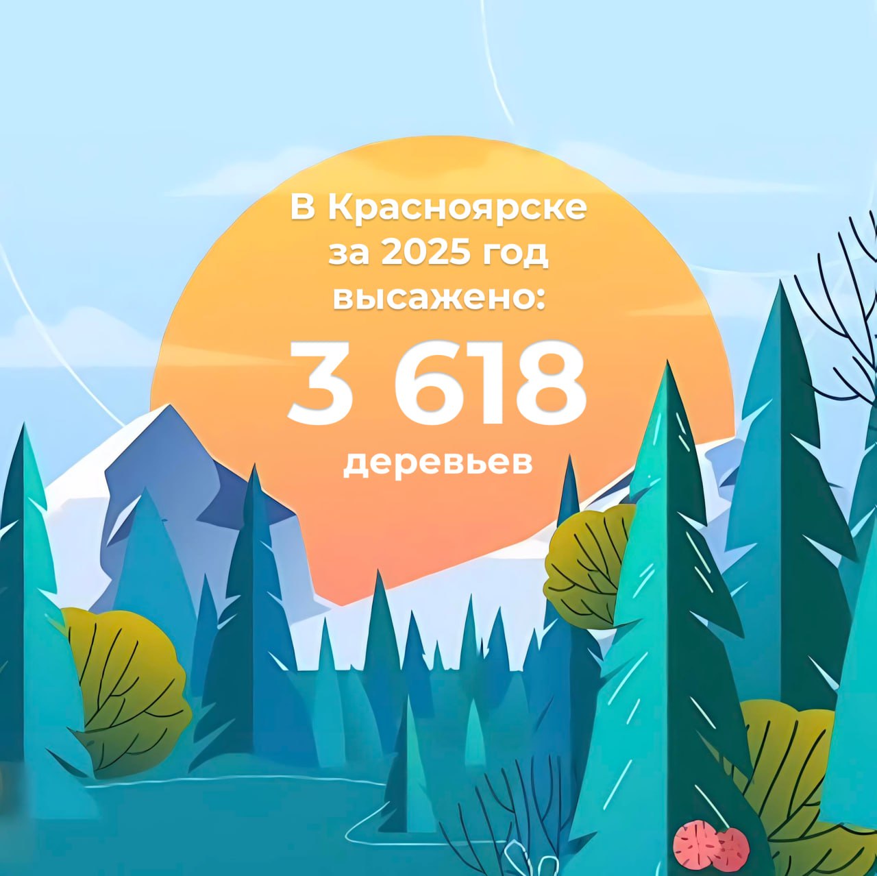 #зелёныйсчётчик 162 дерева высадили за прошедшую неделю в Красноярске. Их обязательно обильно поливают, чтобы они хорошо прижились! #50тысячдеревьевсажаемвместе