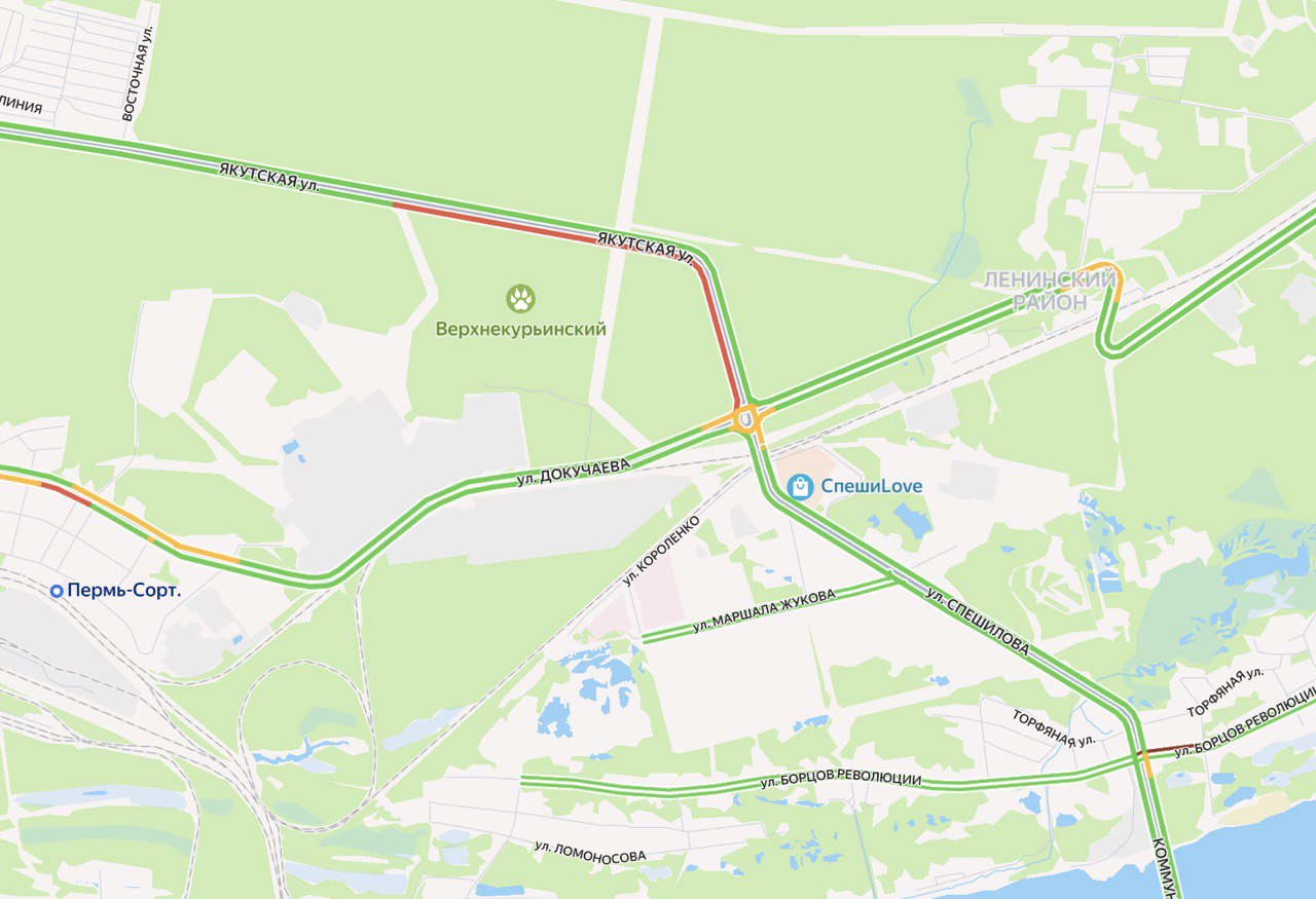 Пробка в 4 км образовалась на ул. Якутской в сторону Коммунального моста Пользователи соцсетей сообщают о ДТП на кольце у Соснового бора. Понедельник — день тяжелый… Подпишись на «КП-Пермь»