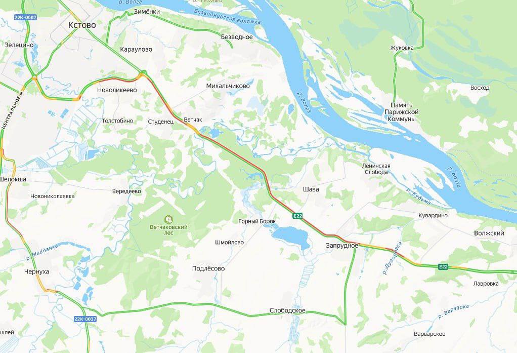 27 километровая пробка образовалась на трассе М 7 в Кстовском районе Движение затруднено от поворота на Голошубиху до деревни Новоликеево там произошло ДТП и ведутся дорожные работы Когда устранят последствия аварии и восстановят движение пока неизвестно Подписаться на нас в MAX