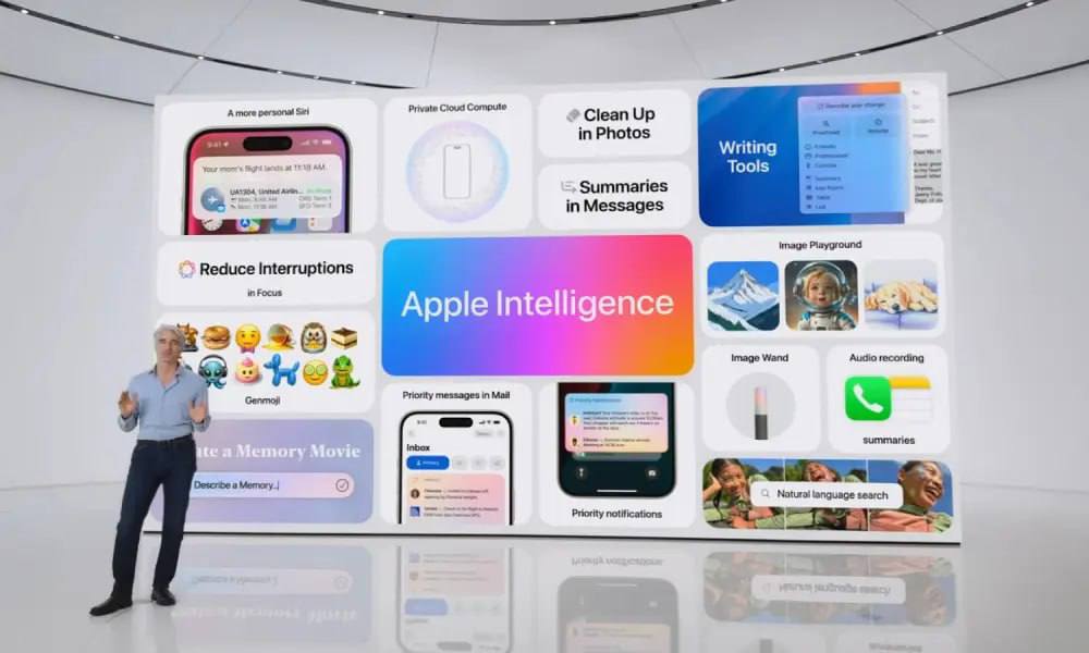 Apple не догоняет ИИ мир  В компании признали, что новая разработка Apple Intelligence сильно позади остальных компаний занимающихся ИИ  ChatGPT и остальные нейросети предоставляют куда больше возможностей, чем готовящаяся к выпуску разработка Apple   Несмотря на сильное преимущество OpenAI в сфере ИИ, Apple не ограничилась одними только минусами. Компания обещает поддержку Apple Intelligence для всех основных устройств компании, что сильно упрощает и улучшает работу с «яблочной» экосистемой   Ждете обновление?   — Интересно чем порадует Apple на этот раз  — Лучше пользоваться уже проверенными ИИ  ChatGPT   Нейросети