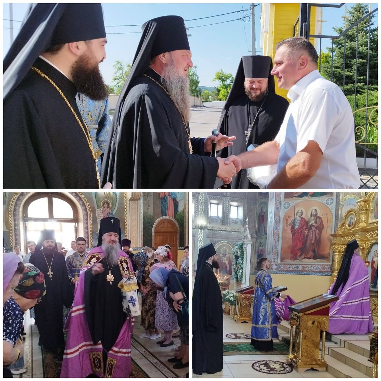 Сегодня Рыбницу посетил Архиепископ Тираспольский и Дубоссарский Савва Глава госадминистрации Виктор Тягай встретил его у врат Михайло-Архангельского собора. В ходе визита Архиепископ Савва совершил Божественную литургию.
