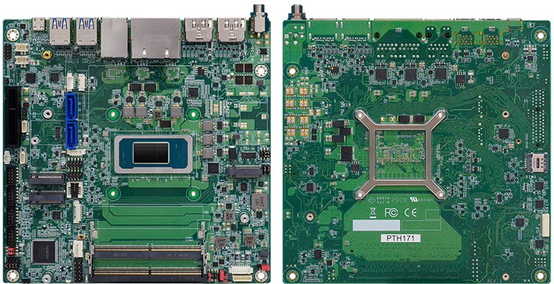Intel Core Ultra 300 уже на платах Компания DFI анонсировала материнские платы PTH171 PTH173 и это первые в мире решения на Intel Panther Lake В свою очередь это первые чипы на техпроцессе Intel 18A А значит пусть и с трудностями но компания смогла добиться адекватного выхода рабочих Core Ultra 300 на этом техпроцессе Что касается самих чипов они получили до 4 P ядер до 8 E ядер и до 4 маломощных LP ядер с TDP до 25 Вт Графика до 12 блоков Xe3 также в составе есть NPU Процессоры поддерживают память DDR5 6400 7200 до 128 ГБ 64 ГБ на модуль Даты выхода этих плат пока нет но раз Intel уже рассылает Panther Lake партнерам возможно официальный старт продаж произойдет еще до конца года Мой Компьютер