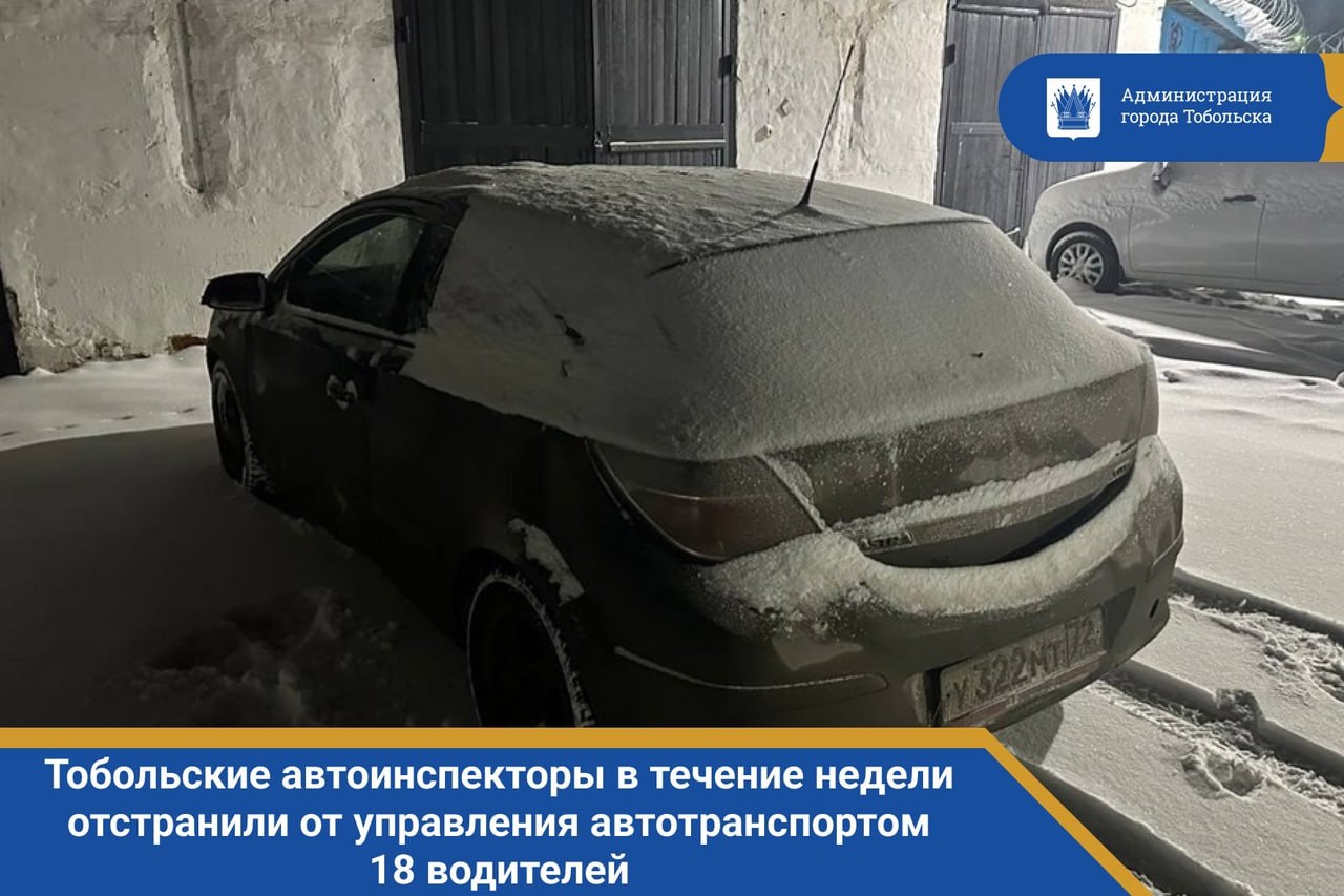 Тобольские автоинспекторы в течение недели отстранили от управления автотранспортом 18 водителей. Шестеро сели за руль в состоянии опьянения, трое из них повторно нарушили ПДД РФ.   Так, поздним вечером в 15 микрорайоне Тобольска от управления автомобилем «Хонда» был отстранен 35-летний водитель с признаками алкогольного опьянения. Результат освидетельствования составил 0,38 мг/л. При проверке документов автоинспекторы установили, что тоболяк не только был пьян, но и лишен права управления за аналогичное нарушение. Теперь ему грозит не только административная, но и уголовная ответственность.  Административные материалы о правонарушениях подростками направлены в комиссию по делам несовершеннолетних. Родители также понесут административную ответственность по ст. 5.35 КоАП РФ.  #бдд #пдд