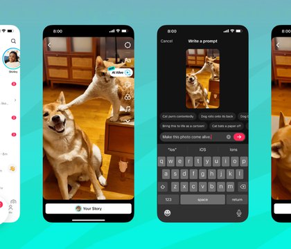 В TikTok появилась ИИ-функция, превращающая фото в видео TikTok запустил новую функцию AI Alive, которая позволяет превращать статичные фотографии в короткие динамичные видео. Функция встроена в TikTok Stories и работает по принципу, похожему на недавний инструмент AvatarFX от Character.AI. Читать далее