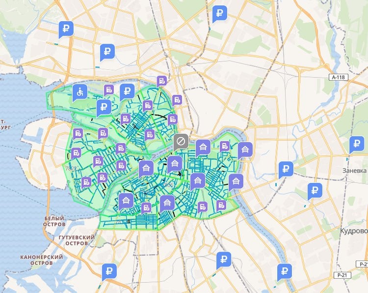 Платная парковка в Петербурге может распространиться не только на центр  Власти Петербурга утвердили новую комплексную схему организации дорожного движения. В частности, авторы схемы предложили расширить зону платной парковки. Это пишет "КП-Петербург".  Предлагается, что в зону платной парковки в ближайшие годы могут попасть территории Выборгского, Московского, Кировского, Фрунзенского и оставшейся часть Адмиралтейского районов.