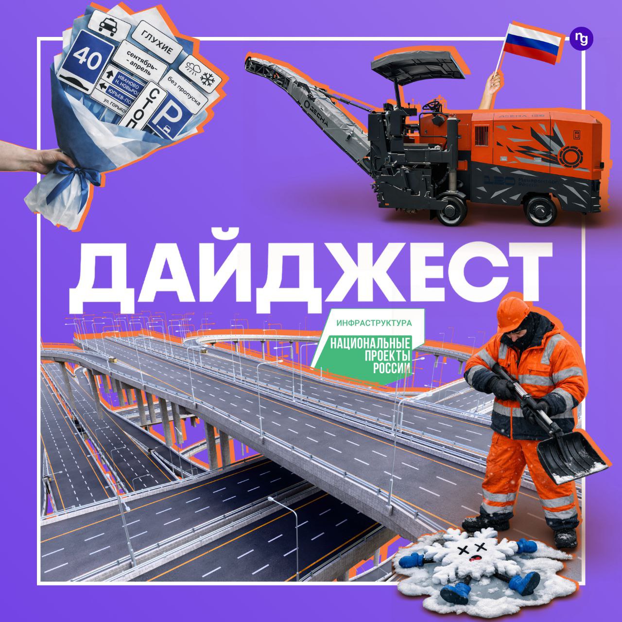 В регионах обновили и построили 509 мостов и путепроводов В рамках нацпроекта Инфраструктура для жизни за прошлый год в эксплуатацию введено 509 мостовых сооружений Новые и обновлённые объекты помогают перераспределять транспортные потоки снижать нагрузку на дороги и развивать территории Среди ключевых проектов мостовой переход через Обь в районе Сургута связавший Югру и Ямал и разгрузивший федеральные коридоры из Тюмени и Перми Также построен мост через реку Аган в Магаданской области и капитально отремонтирован мост через Джиду в Бурятии В 2026 году планируется построить реконструировать и отремонтировать более 400 мостов и путепроводов Более 1 2 тыс единиц спецтехники ликвидируют последствия снегопадов на трассах ЦФО Из за ухудшения погодных условий дорожные службы Центрального федерального округа переведены на усиленный режим работы На федеральных трассах Росавтодора задействовано свыше 1 2 тыс единиц спецтехники Наиболее интенсивные снегопады фиксируются в Московской области где на дороги вышли 528 машин использовано 3 4 тыс тонн противогололёдных материалов Движение по основным федеральным магистралям сохраняется в штатном режиме Водителей просят соблюдать скоростной режим дистанцию и не обгонять дорожную технику работающую колоннами С 2026 года в России обновились ГОСТы на дорожные знаки С начала 2026 года вступили в силу изменения в ГОСТ по дорожным знакам Введены новые обозначения и таблички а также обновлена подача привычных знаков они стали нагляднее и информативнее Среди нововведений знак Глухие пешеходы вертикальная стоп линия предупреждение о влажном и обледенелом покрытии табличка срока действия знаков объединённый указатель рекомендуемой скорости на неровностях и расширенная информация на знаке Парковка Обновления направлены на то чтобы водитель быстрее считывал информацию и увереннее ориентировался в дорожной обстановке В России представили первую отечественную дорожную фрезу Десна Опытный образец первой российской дорожной фрезы Десна разработанной компанией НПО ГКМП впервые показали на IV конференции и выставке Дорожное строительство в России в Российском университете транспорта Машина предназначена для высокоточного снятия старого асфальтобетонного покрытия и работает за счёт вращающегося фрезерного барабана с режущими элементами Появления этой техники отечественного производства российские дорожники ждали давно ДАЙДЖЕСТ Путь Дорожника