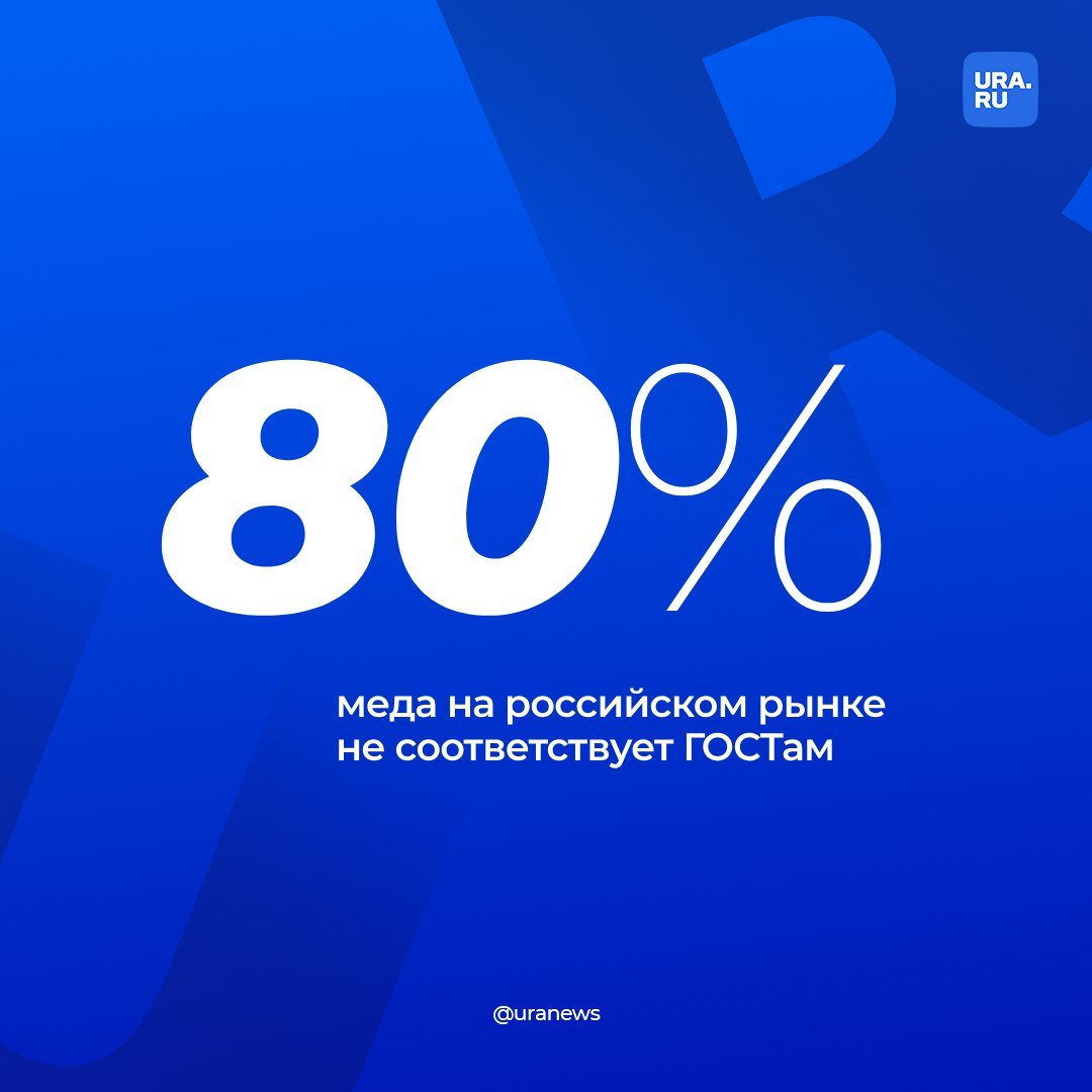 80% меда подделано в России. Такой вывод сделало Роскачество после анализа 21 марки продукции. Некоторые производители заменяют мед на сахарный сироп, что является несоответствием ГОСТу.  Подделка прячется под марками «Каждый день», «О’Кей», «Дедушкин улей», «Медовый край», «Медэм», «Щедрый год», «Моя цена», «Своя пасека», «Пчеловод Иван Бортников», сообщила «Парламентская газета».