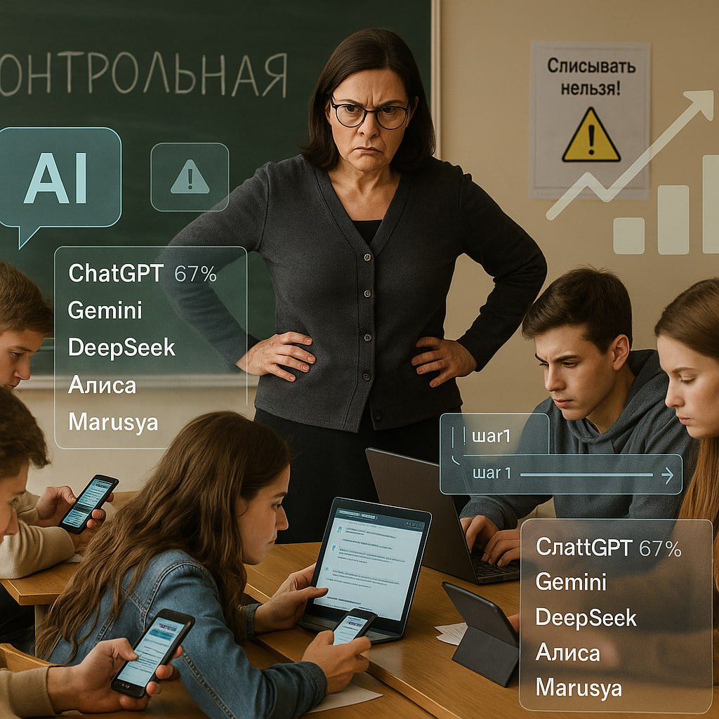 Нейросети стали главными помощниками школьников в учебе Исследование показало что большинство российских школьников используют нейросети для обучения Самые популярные сервисы ChatGPT 67 Google Gemini и DeepSeek Голосовые помощники Алиса Маруся Однако родителей предупреждают что это создает риски Ведь ученики могут получать готовые ответы без понимания материала что ведет к ухудшению реальных знаний Причём это уже не сайты ГДЗ с которых раньше списывали школьников Тогда учителя могли понять это по специфическому решению Нейросети же дают любые варианты решений и даже могут дать базовую пошаговую инструкцию чтобы в случае опроса ученик смог объяснить свои действия