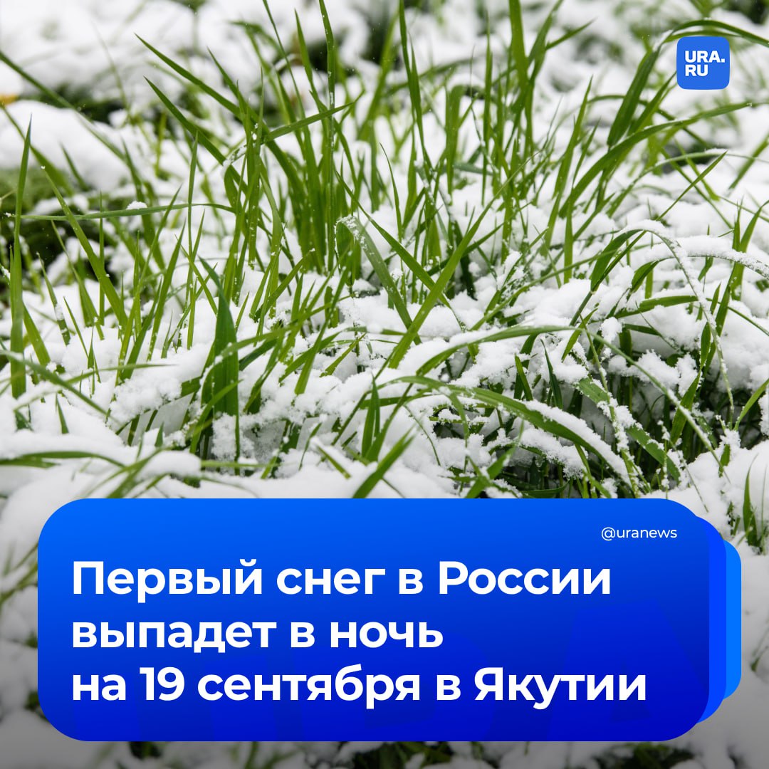 В каком регионе и когда выпадет первый снег Первый снежный временный покров в России образуется в ночь на пятницу в Якутии Мокрый снежок уже наблюдался причем как ни странно на юге Дальнего Востока А вот ситуация когда снег образует временный снежный покров можно говорить что происходит впервые в этом году после зимнего периода сообщил научный руководитель Гидрометцентра Вильфанд ТАСС Метеоролог отметил что в ночь на пятницу и в выходные в Якутии ожидается снег мокрый снег ветер до 21 м с Сильные дожди ветер и ухудшение гидрологической обстановки прогнозируются также на Сахалине в Приморском и Хабаровском краях Подписаться на URA RU мы в MAX