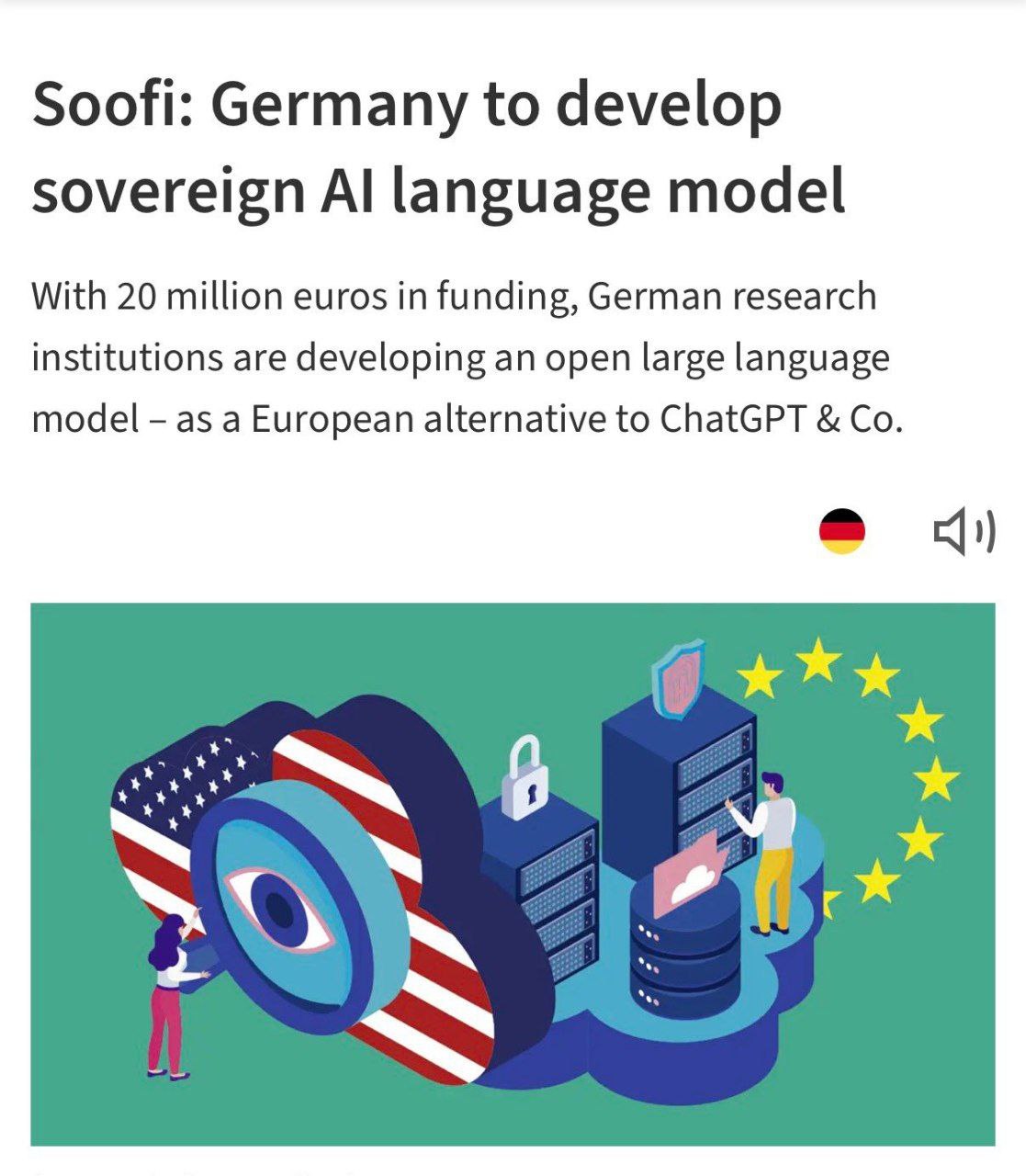 Разработка немецкой модели искусственного языка Германия инвестирует 20 млн евро в создание национальной языковой модели ИИ Это эквивалентно приобретению около 600 видеокарт NVIDIA H100 необходимых для сложных вычислений машинного обучения Марка Цукерберга среди покупателей такого оборудования пока не замечено investing investing