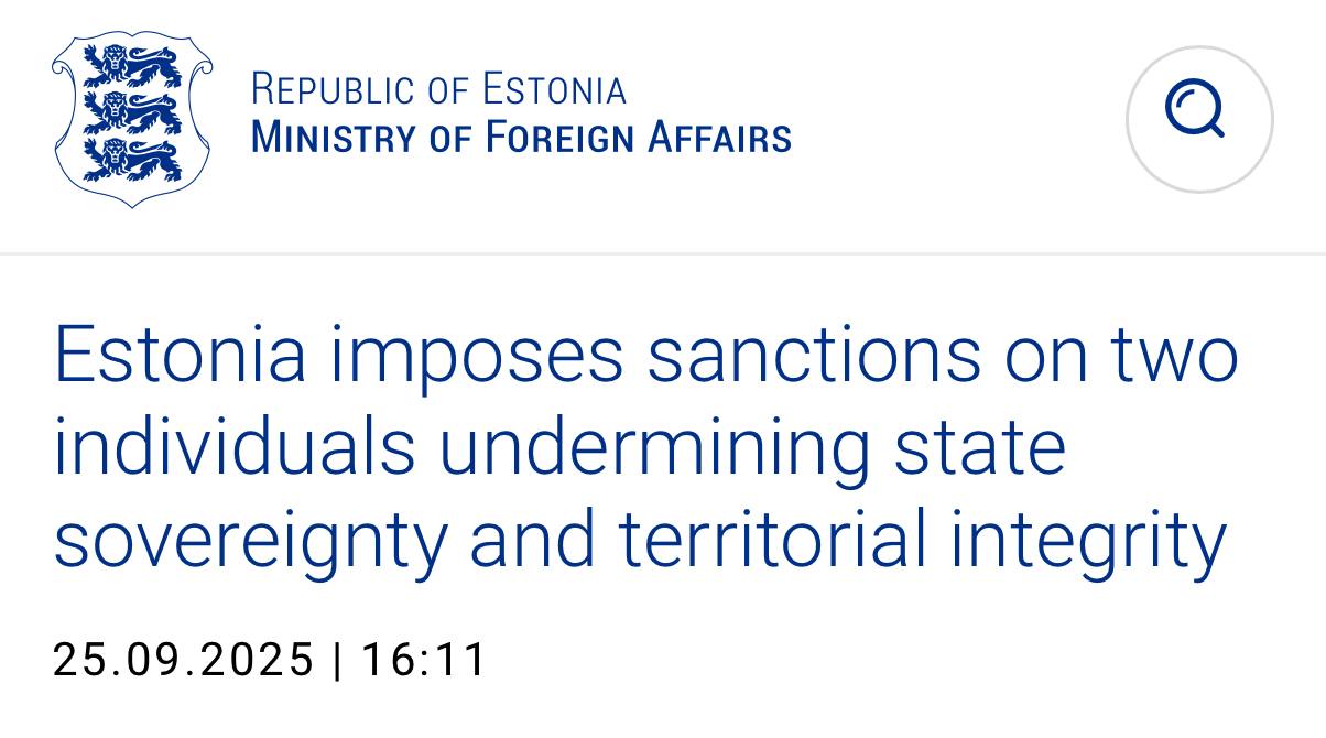 Эстония следом за Польшей ввела санкции против Ирины Влах Сообщается что такое решение принято из за ее участия или активной поддержки деятельности нарушающей нормы и принципы международного права Ирине Влах теперь запрещен въезд в Эстонию
