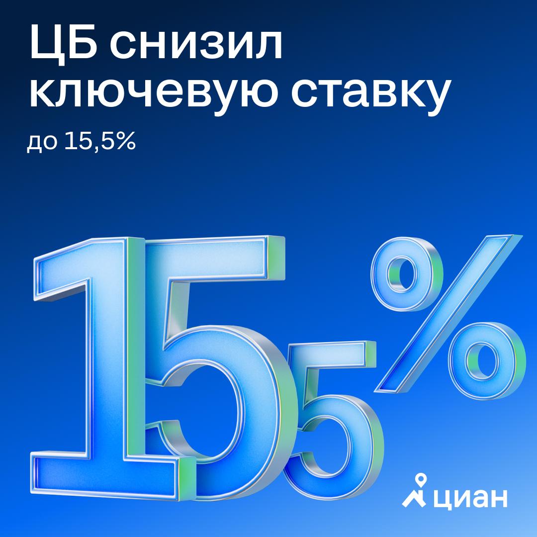 Центробанк снизил ключевую ставку до 15 5 годовых Такое решение было принято на заседании совета директоров Банка России 13 февраля Напомним на декабрьском заседании регулятор снизил ключевую ставку с 16 5 до 16 годовых Аналитики Сбера ожидают что Центробанк к концу текущего снизит ключевую ставку до уровня 12 13 годовых Регулятор будет снижать ставку постепенно примерно на 50 базисных пунктов на каждом заседании заявил ранее финансовый директор Сбера Тарас Скворцов Следующее заседание совета директоров Банка России по ключевой ставке намечено на 20 марта новости Циан для профи