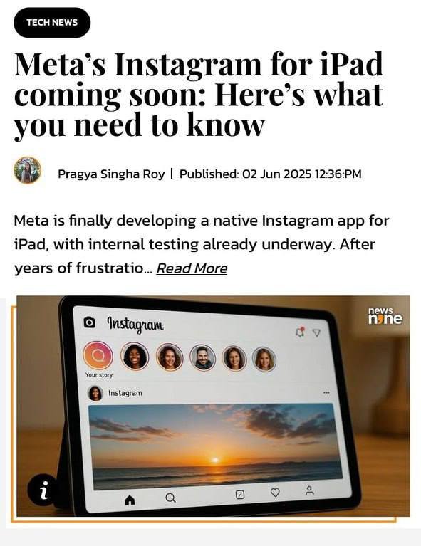 Инстаграм появится на iPad после 10 лет ожиданий. Инсайдер Bloomberg Марк Гурман подтвердил, что сотрудники Meta работают над официальным приложением для планшета, которое выйдет в этом году. Причины, почему это происходит только сейчас, разные. В одно время реализации мешали технические аспекты, связанные с разрешением и форматом фотографий. В другое время Цукерберг делал это намеренно, чтобы насолить Тиму Куку. Сейчас, в условиях ожесточённой конкуренции Reels с Shorts и ТикТоком, компания решила, что ждать больше нельзя. Готовимся ходить в туалет с планшетами Флешка с трендами