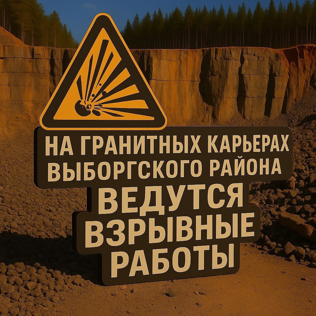 В Каменногорском поселении будет громко на следующей неделе.  С 4 по 8 августа, в период с 10:00 до 17:00, будут идти взрывные работы в карьерах.   Это плановые мероприятия. Гражданам напоминают, что на территории промплощадок и в радиусе опасной зоны  700 м  находиться запрещено.     администрации Выборгского района
