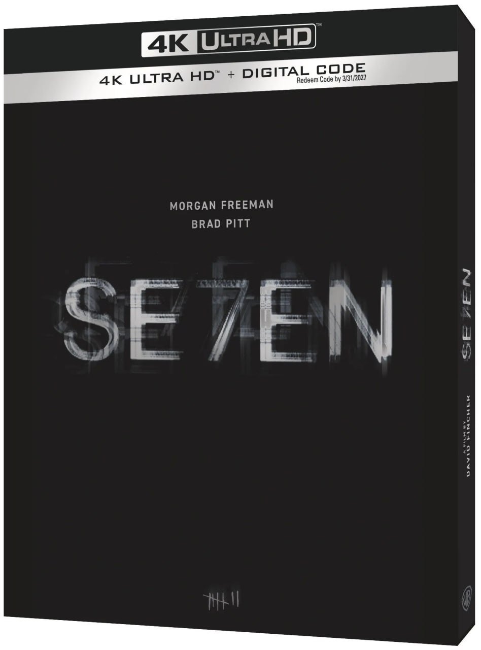 Дэвид Финчер выпускает ремастер «Семь» в 4K.   Культовый триллер вернётся в обновлённом качестве уже 7 января 2025 года, спустя 30 лет после премьеры.    Доступно на физических носителях и в цифровом формате.   Включает удалённые сцены и комментарии создателей.   Впервые — в формате IMAX  ограниченный прокат в США .  Финчер обещает сохранить оригинальный дух картины без «фундаментальных изменений».  Пересмотрим скоро классику с новым взглядом.  #Кино