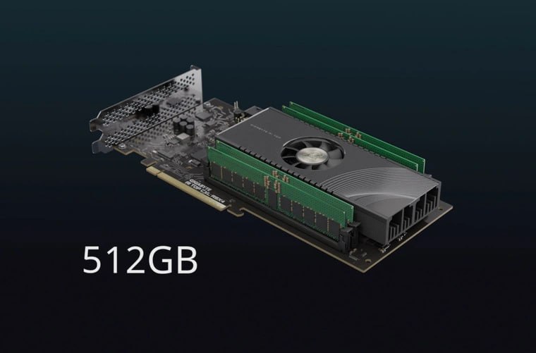 GIGABYTE представила карту AI TOP CXL R5X4 c 512 ГБ DDR5 GIGABYTE анонсировала карту расширения AI TOP CXL R5X4 которая добавляет до 512 ГБ DDR5 памяти в системы на базе плат TRX 50 AI TOP и W790 AI TOP Решение ориентировано на обучение ИИ моделей Новая карта разработана исключительно для материнских плат серии AI TOP с поддержкой интерфейса PCIe 5 0 16 и спецификаций CXL 1 1 или 2 0 В список совместимых входят только две модели TRX 50 AI TOP и W790 AI TOP Карта AI TOP CXL R5X4 оснащена четырьмя слотами DDR5 для регистровой ECC памяти позволяя устанавливать до 512 ГБ по 128 ГБ в каждый слот Размер устройства составляет 12 0 25 4 см Новинка выполнена на 16 слойной HDI PCB Информация о цене и сроках выхода на рынок пока не раскрыта Gigabyte ИИ Nvidia Подписывайтесь на ARCHiTECH Чат