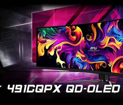 Представлен 49-дюймовый QD-OLED-монитор MSI MPG 491CQPX с кадровой частотой 240 Гц  Компания MSI выпустила новый игровой монитор под названием MPG 491CQPX. Это ультраширокая модель с матрицей типа QD-OLED и разрешением Dual QHD  5120 × 1440 пикселей  и частотой обновления 240 Гц. Заявлена поддержка 1,07 млрд цветов, охват цветового пространства AdobeRGB равен 98 %, sRGB — 146 % и DCI-P3 — 99 %.  Читать далее