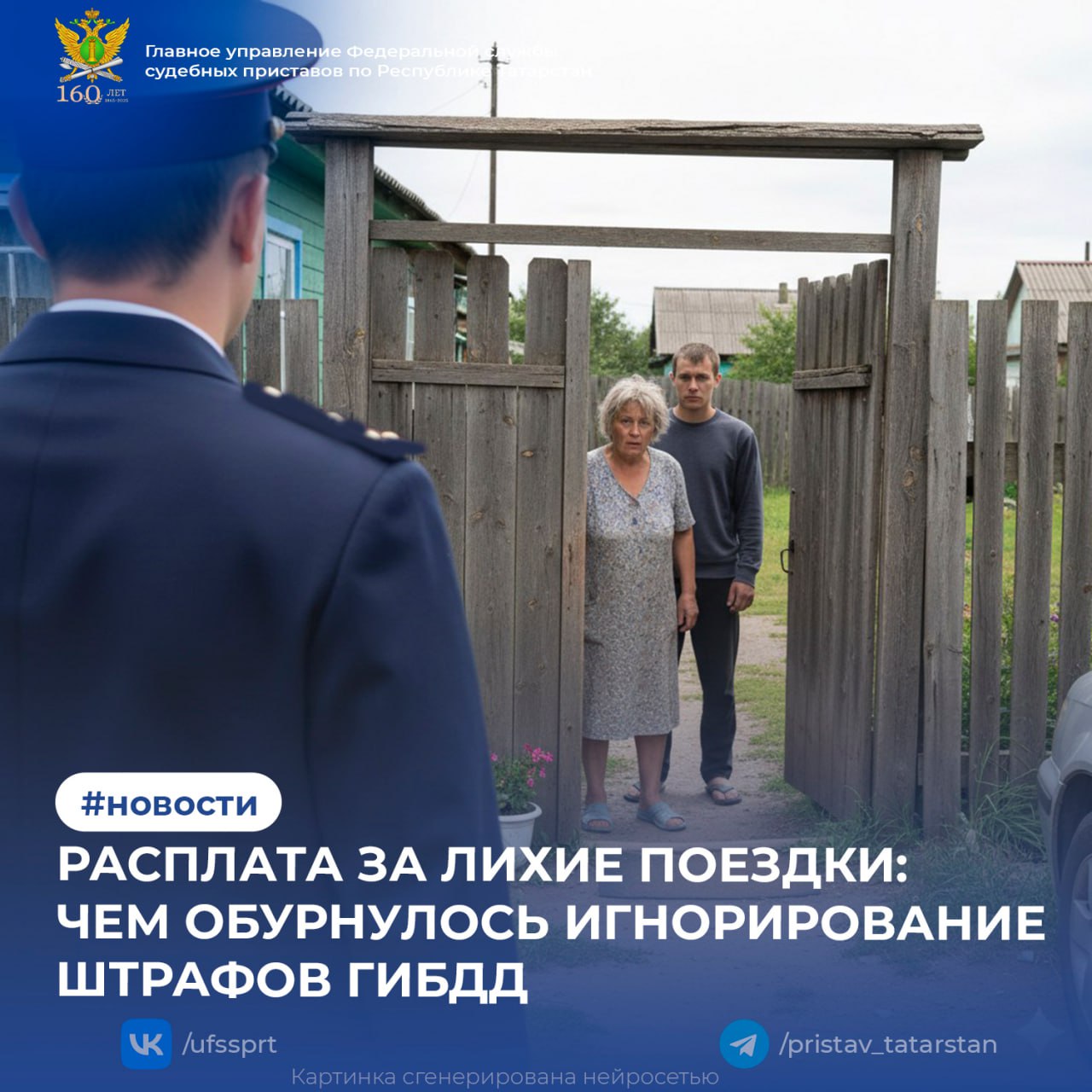 В Актаныше судебные приставы показали что происходит когда долги по штрафам ГИБДД игнорируют Местная жительница на которую был зарегистрирован автомобиль позволила сыну безнаказанно нарушать ПДД Результат 15 неоплаченных штрафов на 15 тысяч рублей 2 Вместо 15 тысяч женщина получила 15 исполнительных производств и была привлечена к адм ответственности по ч 1 ст 20 25 КоАП РФ Мировой суд назначил наказание за каждый первоначальный штраф своя кара По десяти нарушениям 20 часов обязательных работ по пяти другим штраф в двойном размере В итоге долг вырос с 15 до 30 тысяч рублей а общая сумма к оплате составила 45 тысяч Осознание пришло только после вступления решения суда в силу Должнице пришлось не только заплатить круглую сумму но и приступить к обязательным работам на благо района История наглядно показывает штрафы не исчезают сами а только приумножаются если их вовремя не оплатить 1 2 3 4 5 6 7